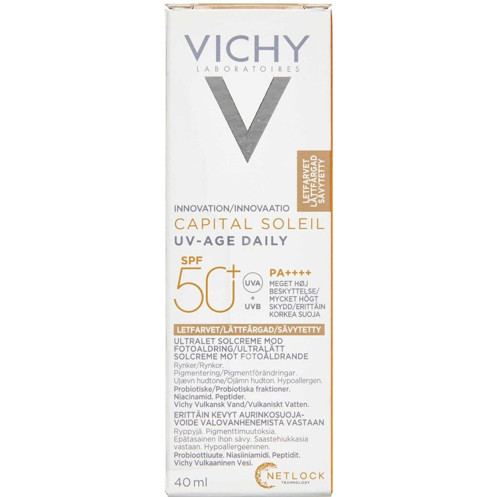 Ud over Tåre skøjte Vichy Vichy Capital Soleil UV-Age Solcreme til ansigt SPF50+ SPF50+ 40ML