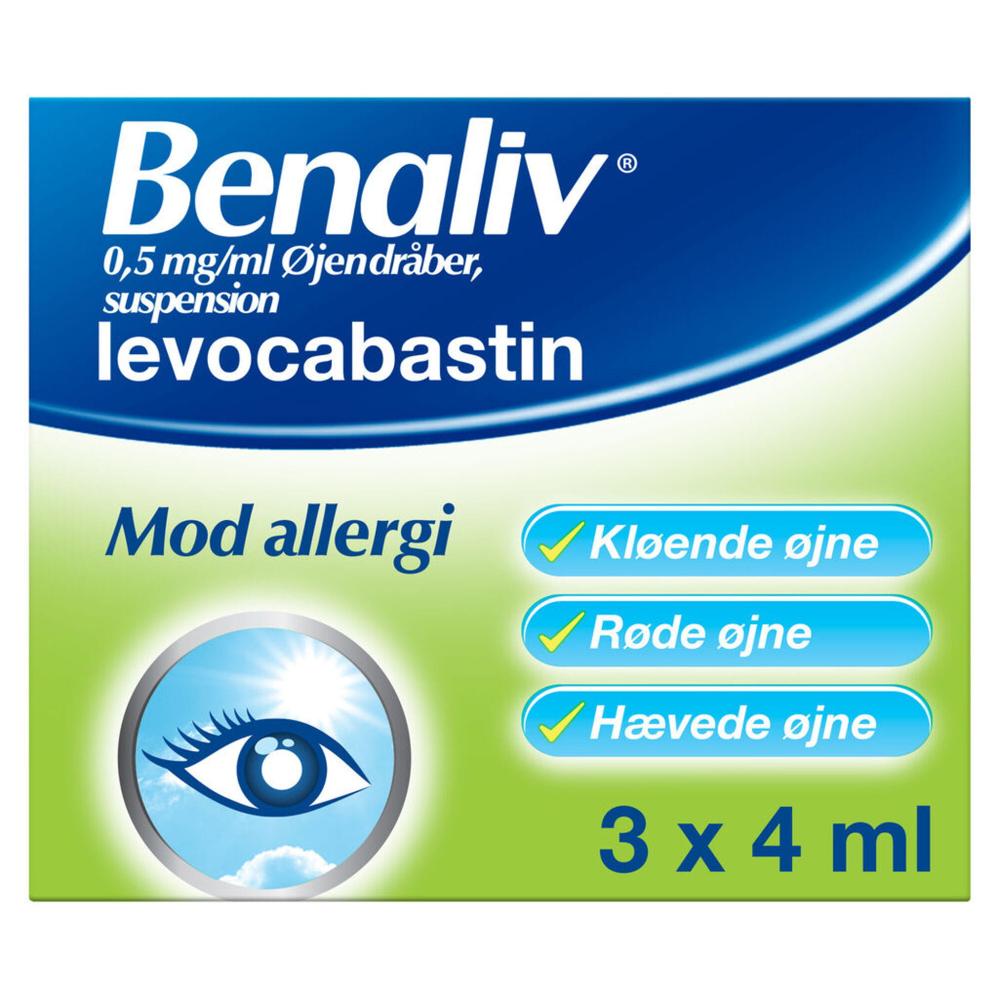 Benaliv® øjendråber, suspension 3 X ML